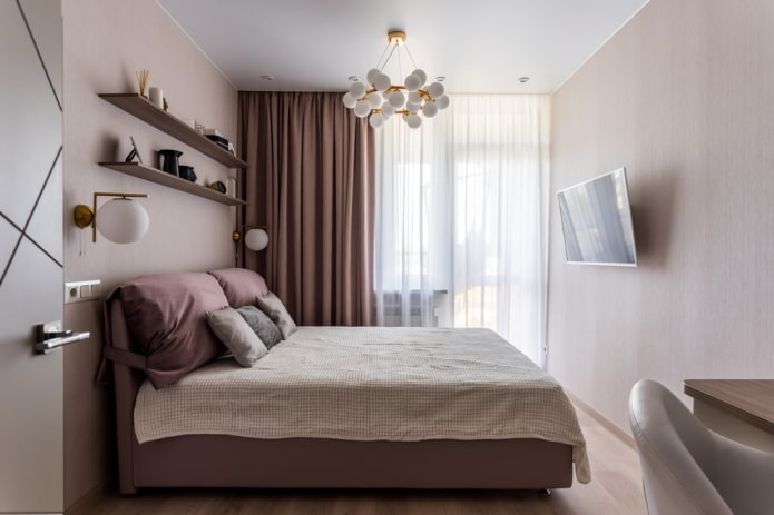 Kronleuchter im Schlafzimmer