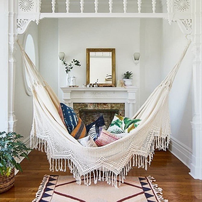 Makramee im Boho-Interieur