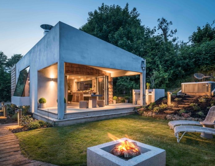 Haus aus einer Garage