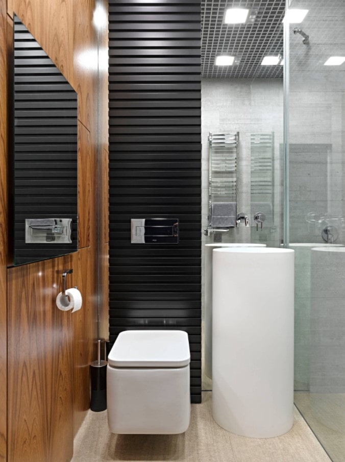 Möglichkeiten der Wanddekoration im Badezimmer