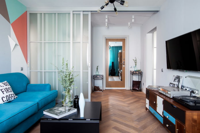 Schiebetüren im Wohnzimmer