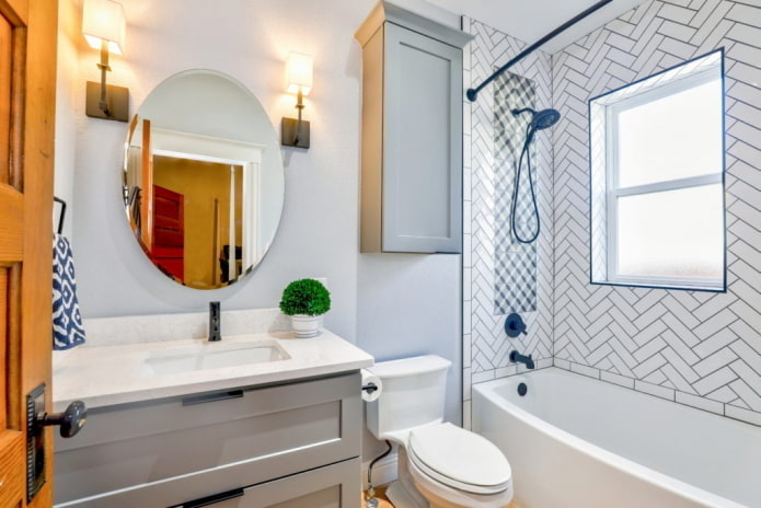 Wandschränke im Badezimmer