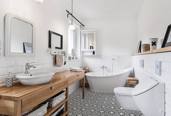 Badezimmer im skandinavischen Stil
