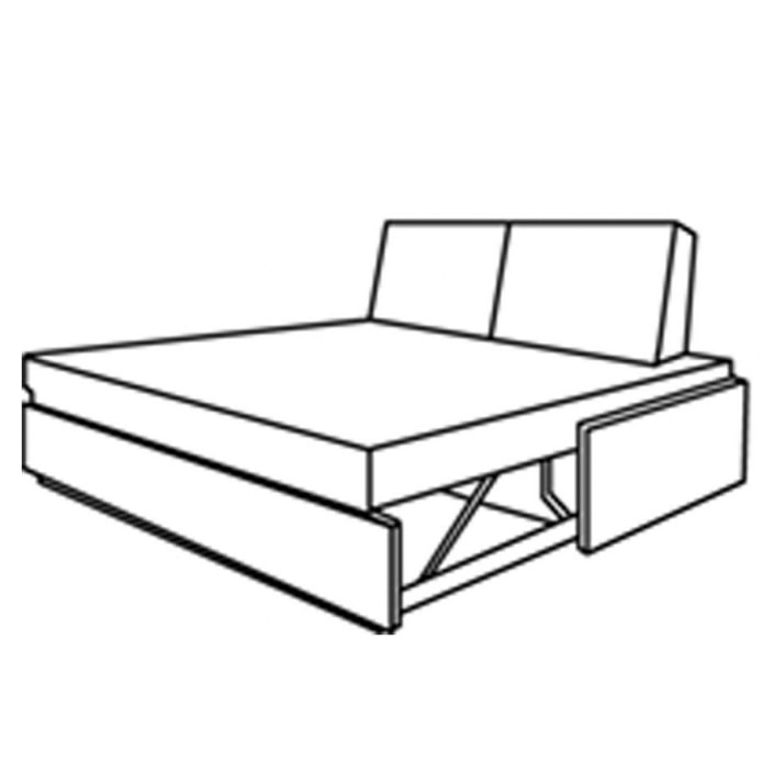 Aufgeklapptes Delfinsofa