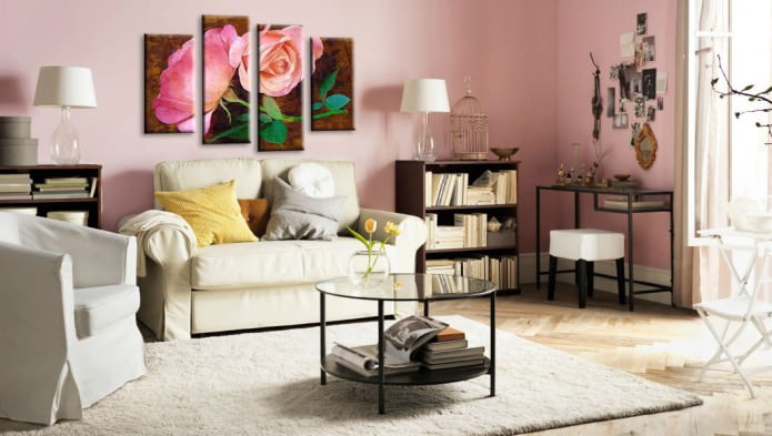 Modulare Malerei im Wohnzimmerdesign