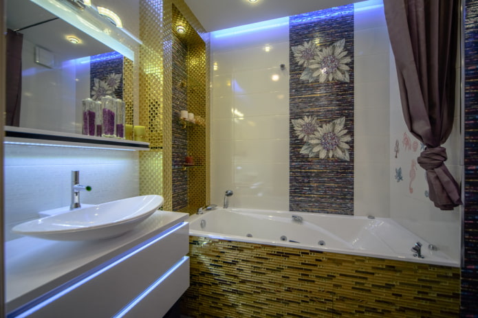 Mosaikplatte im Badezimmer