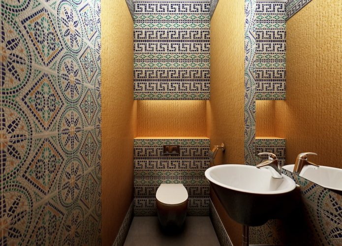 Mosaik im Toiletteninneren
