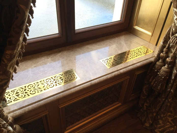 beige Marmorfensterbank