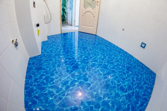Wasserimitation auf dem Boden