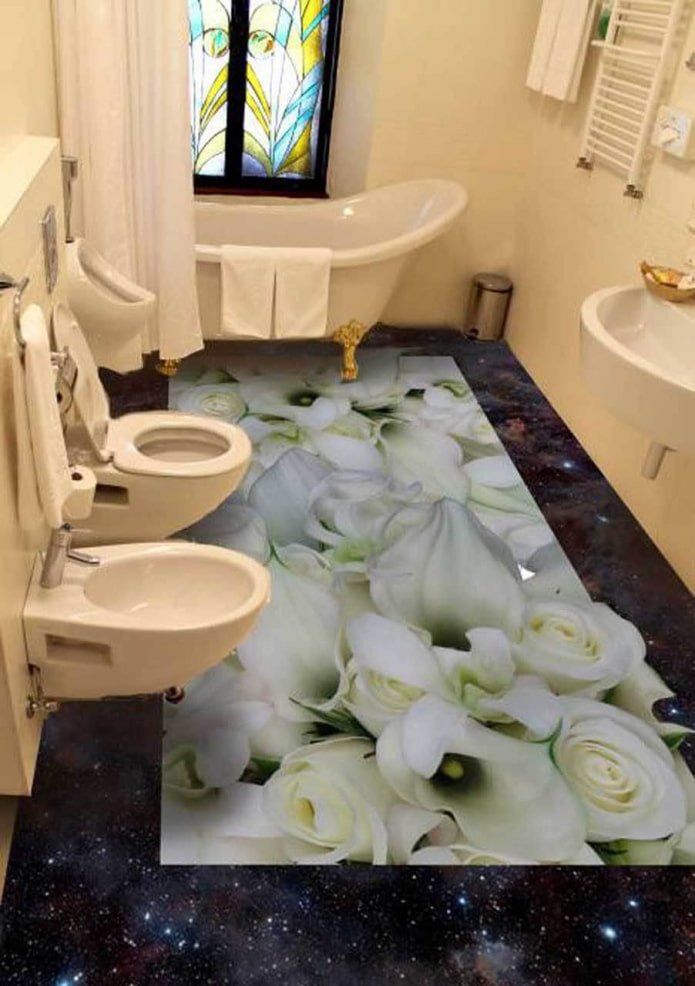 Selbstnivellierender Boden im Badezimmer