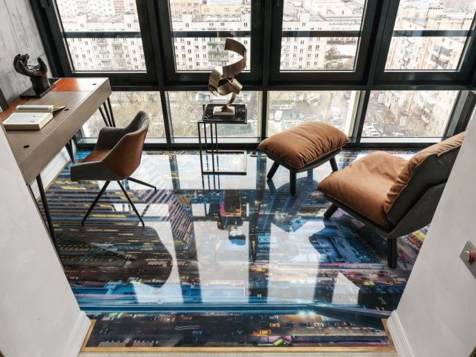 3D-Panorama auf dem Boden