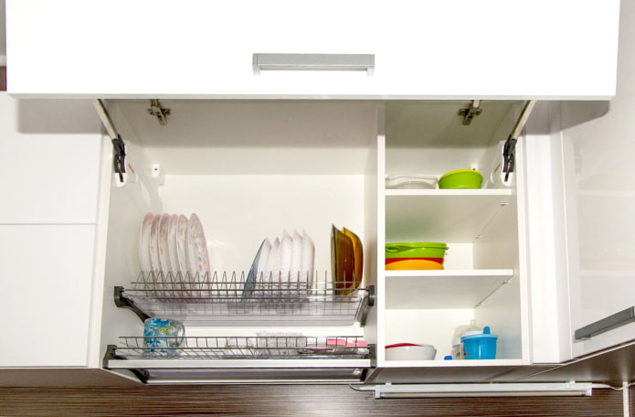 Abtropfgestell im Schrank
