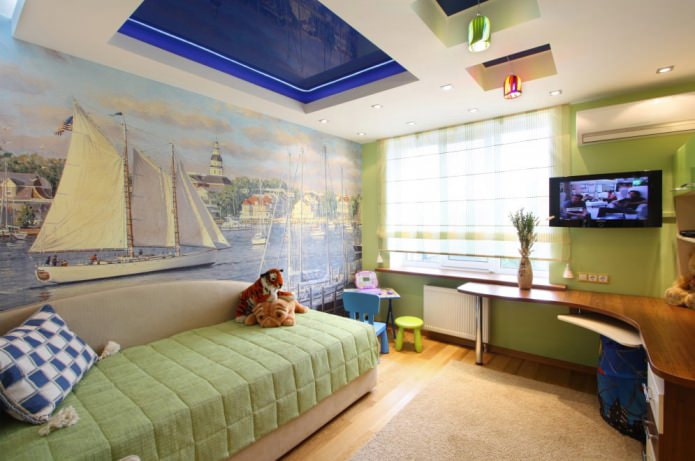 Spanndecke im Jungenzimmer