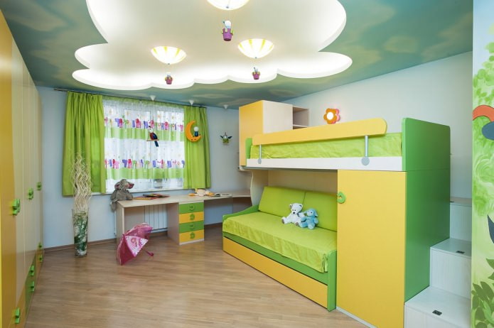Spanndecke im Innenraum eines Kinderzimmers