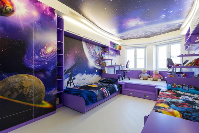 Fototapete an der Decke