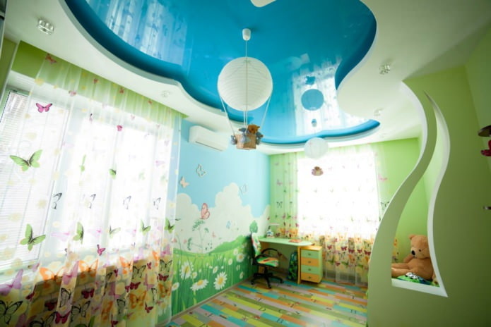 Spanndecke im Innenraum eines Kinderzimmers
