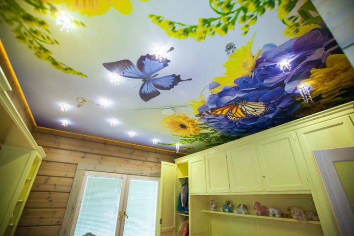 Spanndecke mit Fotodruck im Kinderzimmer
