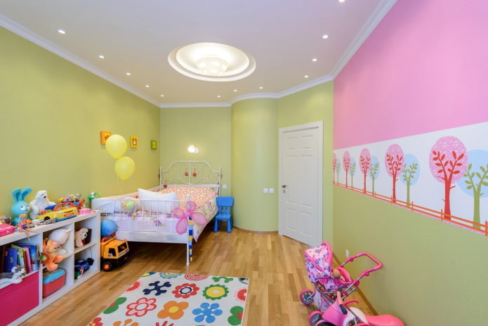 Spanndecke im Kinderzimmer (Beleuchtung)