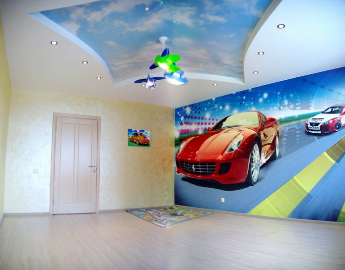 Spanndecke mit Fotodruck im Kinderzimmer