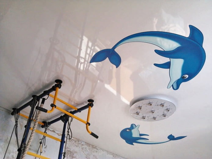 Spanndecke mit Fotodruck im Kinderzimmer
