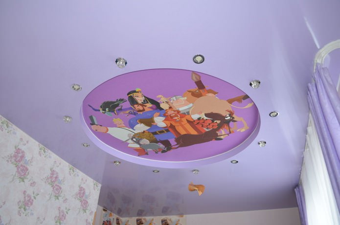 Spanndecke mit Fotodruck im Kinderzimmer