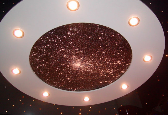Spanndecke mit Glitzer