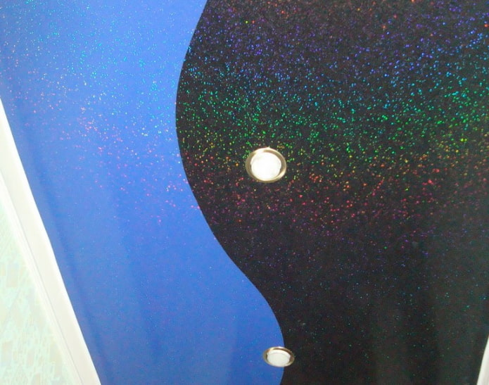 Spanndecke mit Glitzer