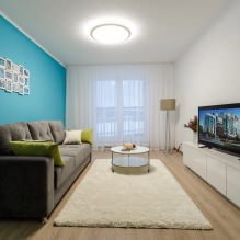 Spanndecken im Wohnzimmer: Arten, Design, Beleuchtung, 60 Fotos im Innenraum-9