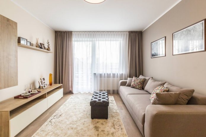 Vorhänge für das Wohnzimmer im modernen Stil