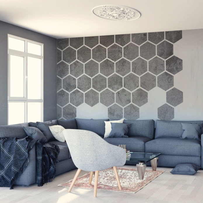 Wabenmuster an der Wand