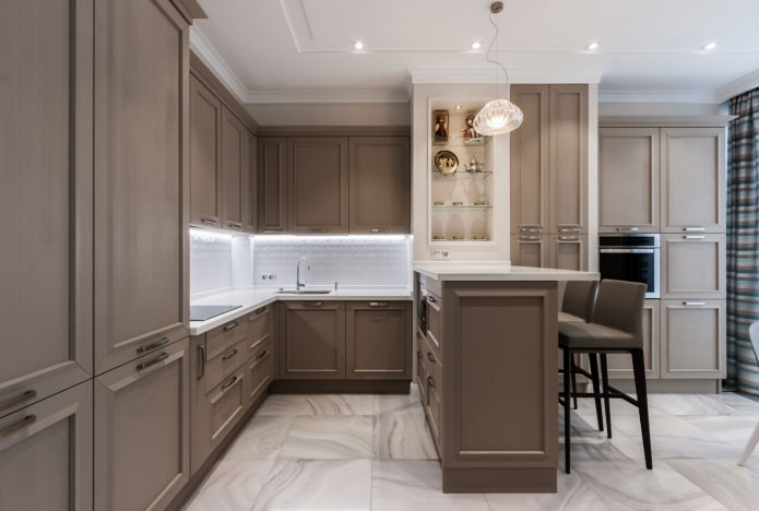Kücheninterieur im neoklassizistischen Stil