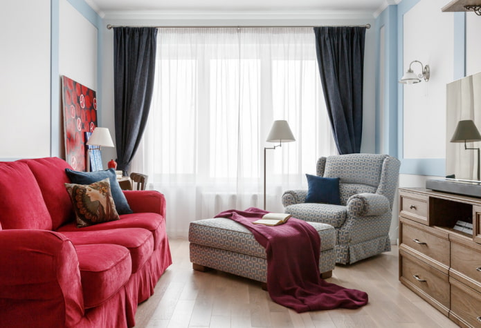 textile Innendekoration im neoklassizistischen Stil