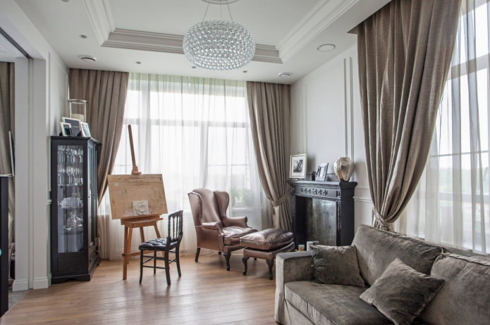 textile Innendekoration im neoklassizistischen Stil