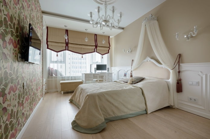 textile Innendekoration im neoklassizistischen Stil