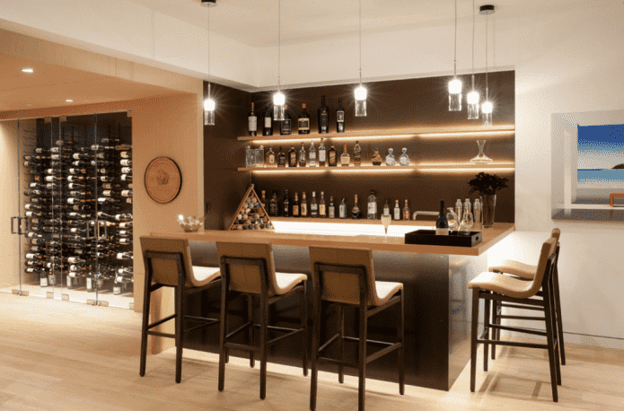 Nische für eine Bar im Innenraum