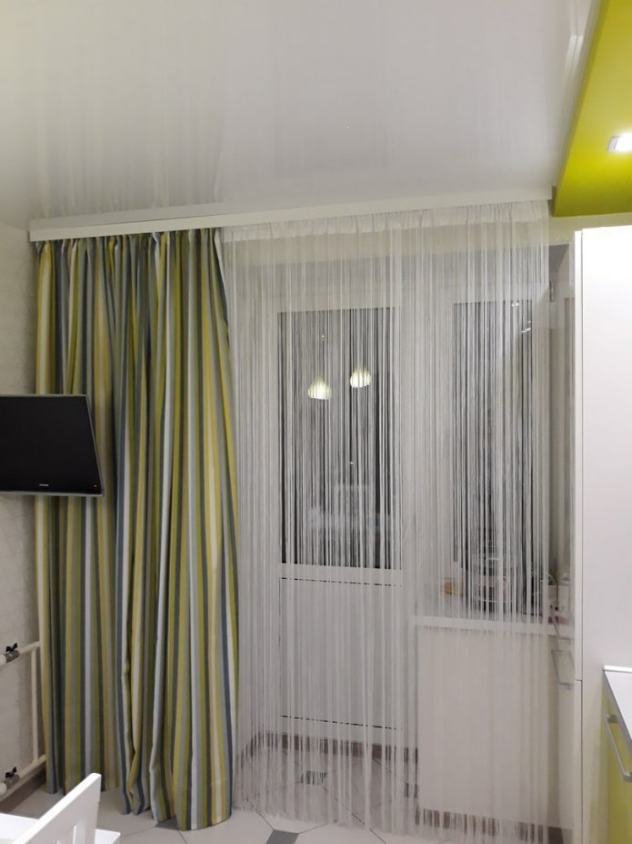 Musselin im Kücheninterieur