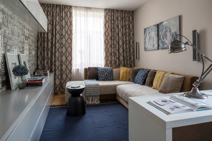 Nachtvorhänge im Wohnzimmer