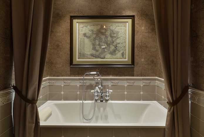 Tapete im Badezimmer