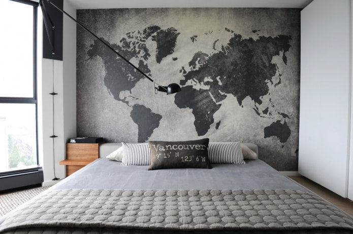 Weltkarte an der Wand