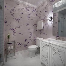 Tapeten für das Badezimmer: Vor- und Nachteile, Arten, Design, 70 Fotos im Innenraum-20