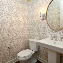 Tapeten für das Badezimmer: Vor- und Nachteile, Arten, Design, 70 Fotos im Innenraum-7