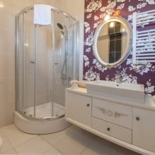 Tapeten für das Badezimmer: Vor- und Nachteile, Arten, Design, 70 Fotos im Innenraum-2