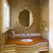 Tapeten für das Badezimmer: Vor- und Nachteile, Arten, Design, 70 Fotos im Innenraum-0