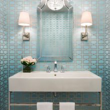 Tapeten für das Badezimmer: Vor- und Nachteile, Arten, Design, 70 Fotos im Innenraum-5