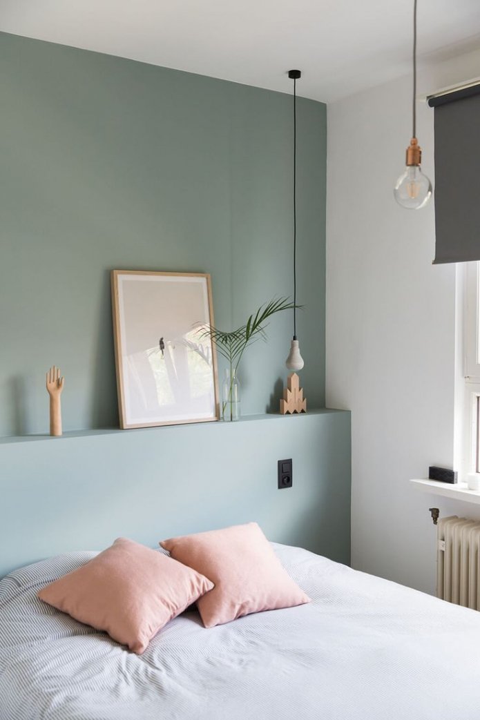 Klare Wände im Schlafzimmer