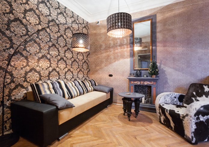 Kombinierbare Tapeten im Wohnzimmer