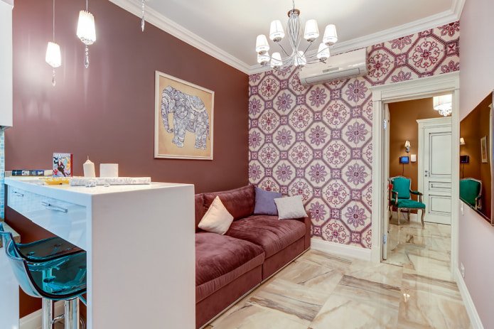 Begleittapete im Wohnzimmer