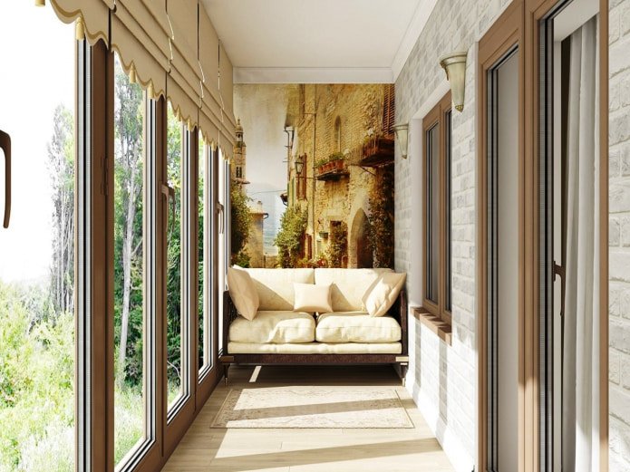 Fototapete auf der Loggia