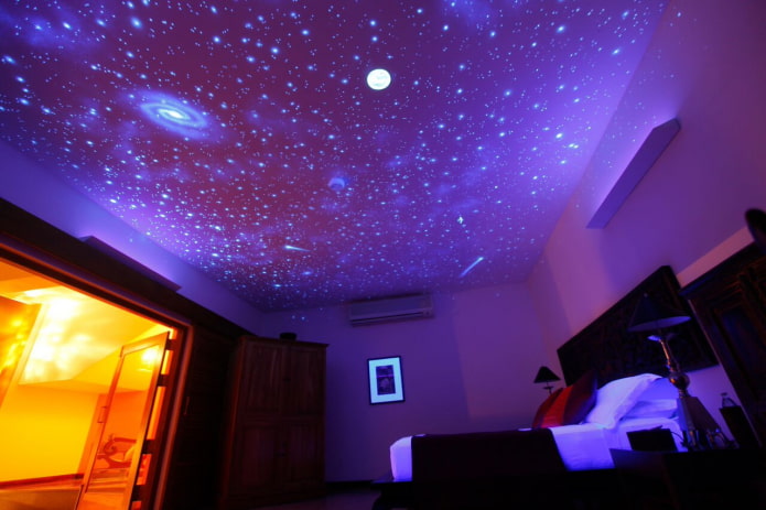 Decke mit Leuchttapete