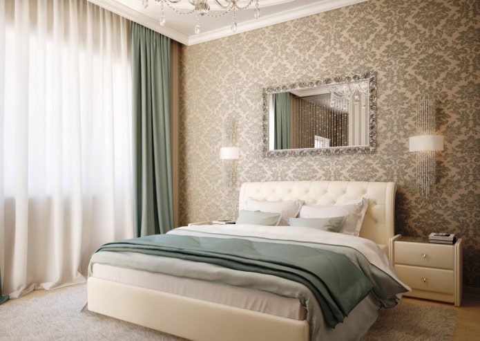 beige Monogramm-Tapete